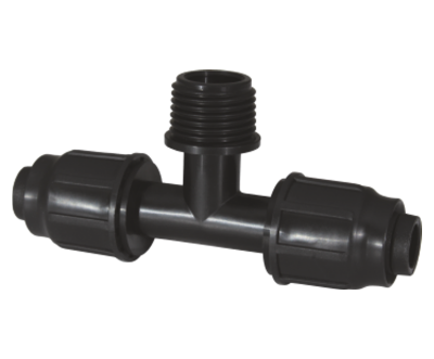 Тройник для капельного полива 16 x 1/2" НР x 16 (Poliext 04600010 PN4)